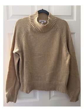 Vigoss Women's High Neck Sweater in Tan